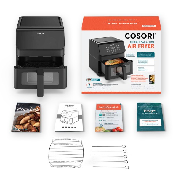 Cosori Premium II Plus Air Fryer 6.2 litra (czarny)