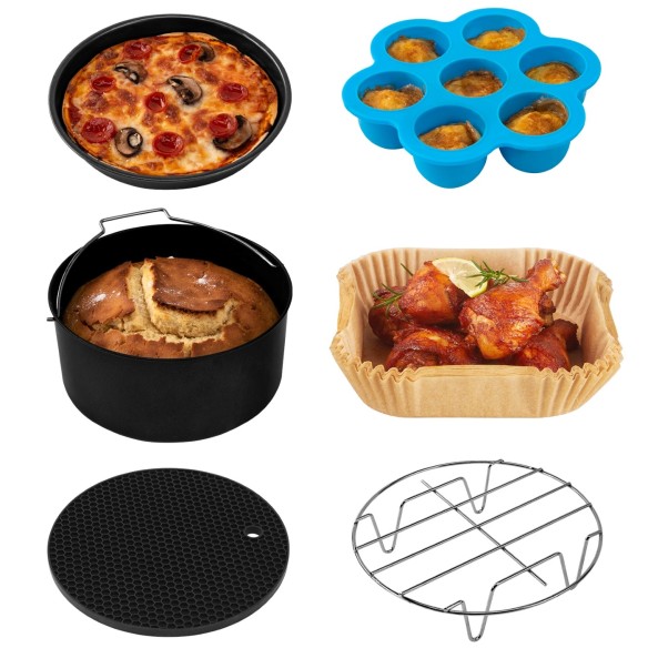 Zestaw akcesoriów do frytkownicy beztłuszczowej Cosori, 6 elementów II