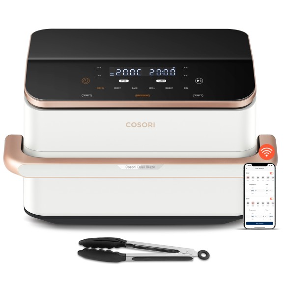 Cosori Dual Blaze TwinFry Air Fryer 10 litrów (biały)