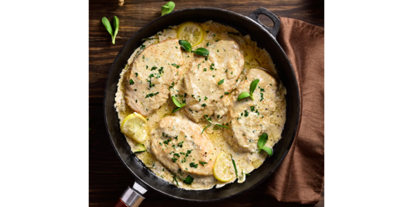 Kurczak z kremem czosnkowym