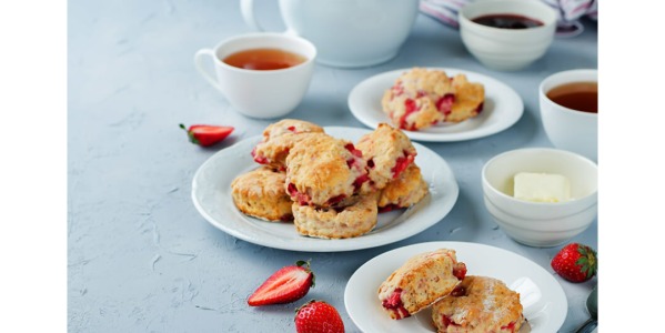 Podpłomyki z truskawkami