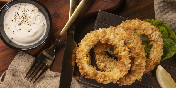 Chrupiące krążki z kalmarów