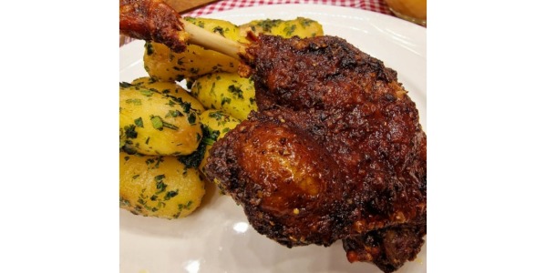 Udko z kaczki w bułce tartej