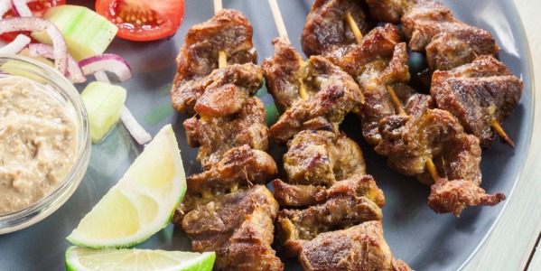 Szaszłyki wieprzowe teriyaki