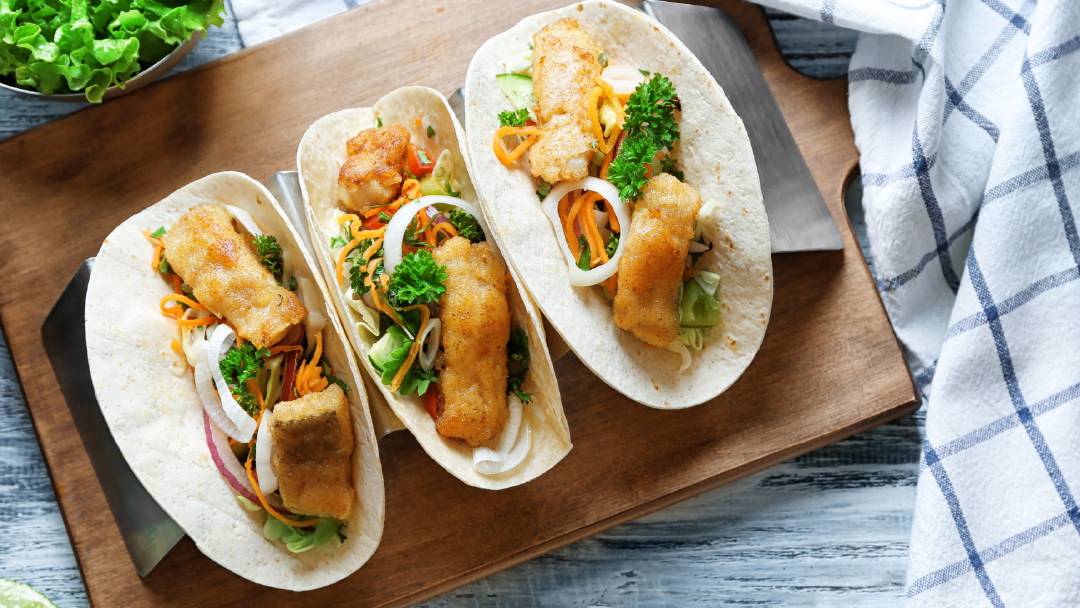 Taco rybne z mąki kukurydzianej