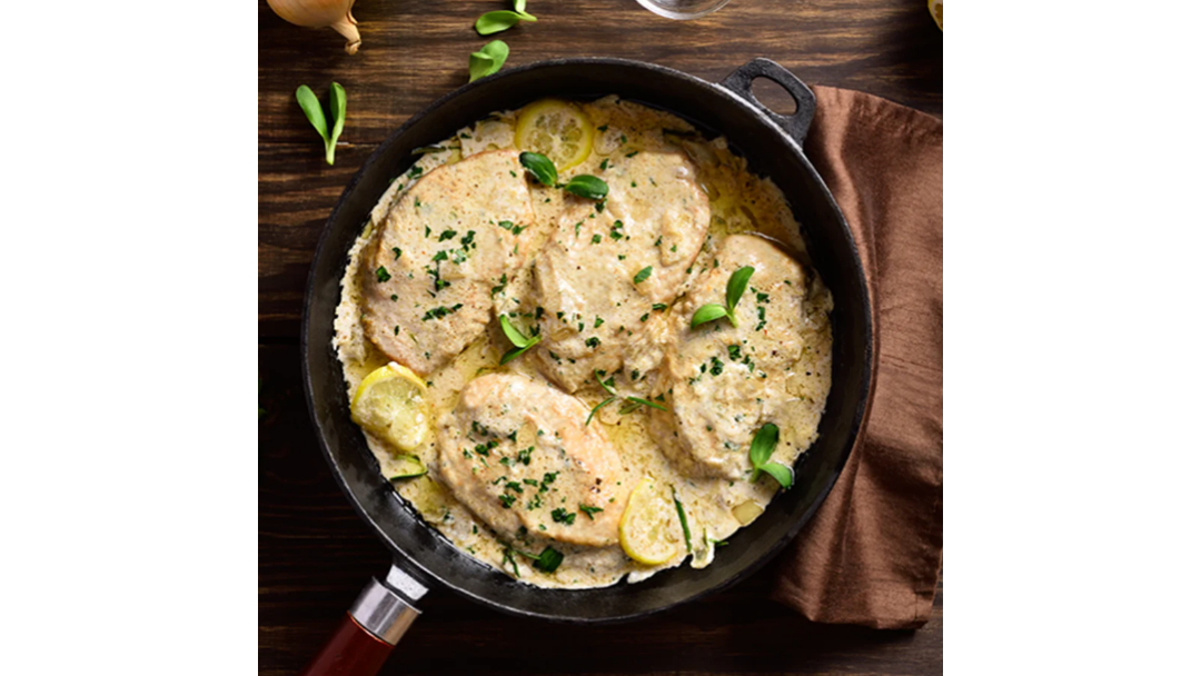 Kurczak z kremem czosnkowym