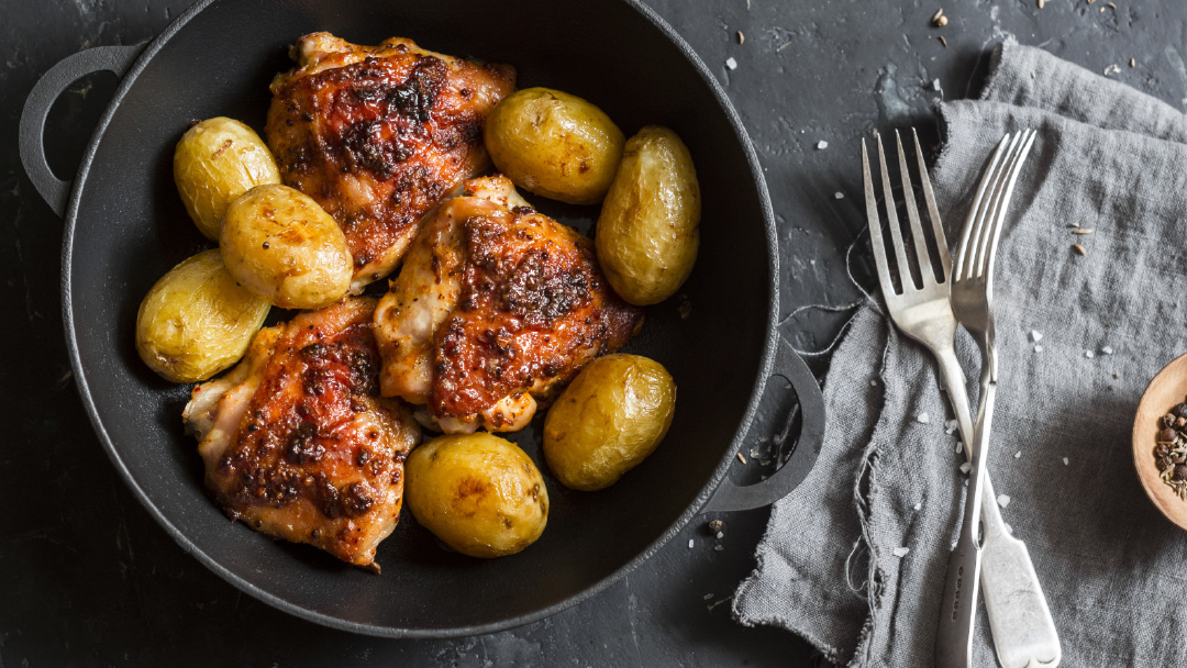 Smażone udka kurczaka z musztardą