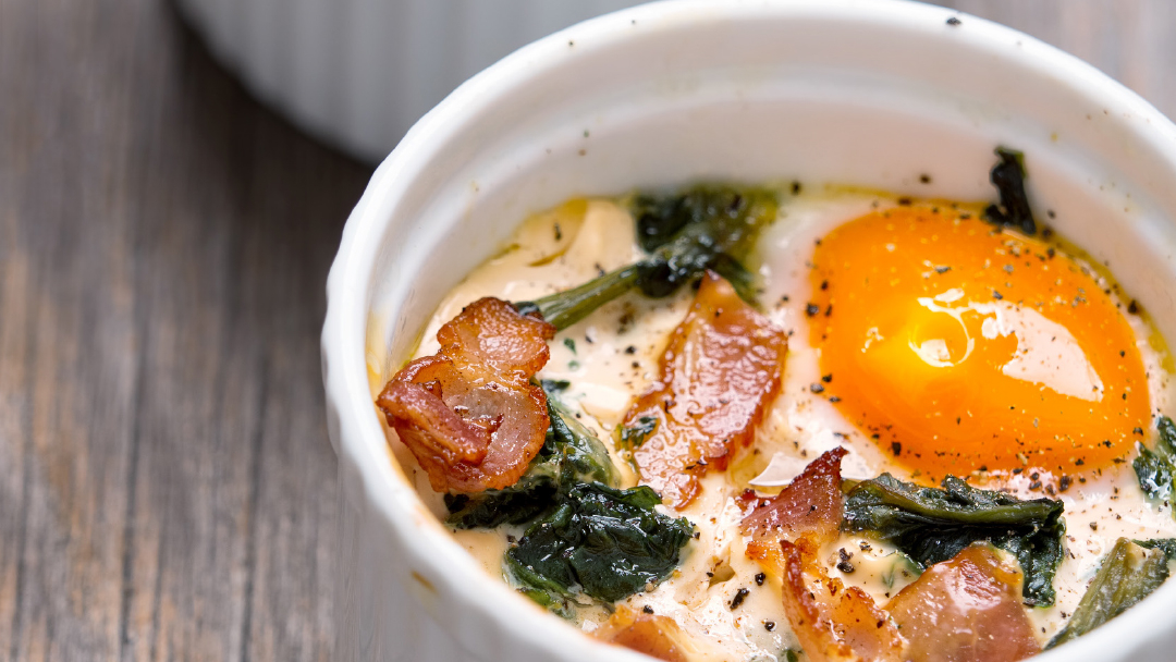 Jajka sadzone w misce