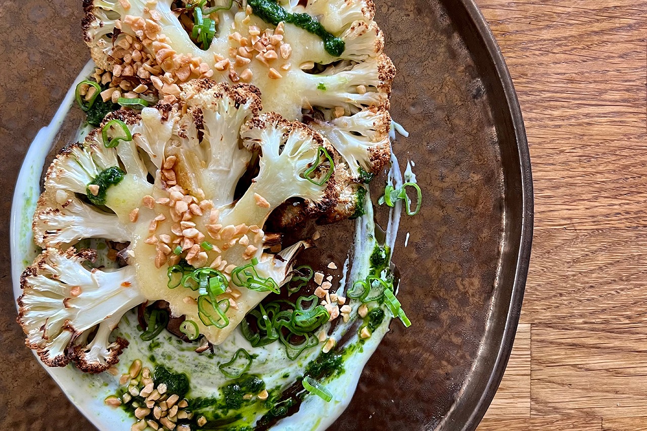 Stek z kalafiora z serem gruyere