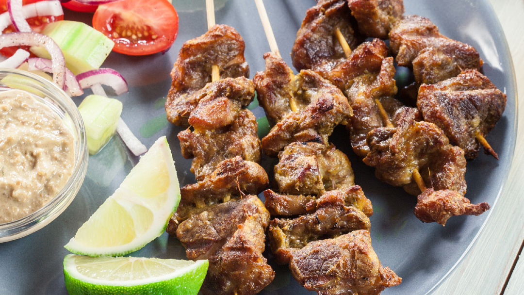 Szaszłyki wieprzowe teriyaki